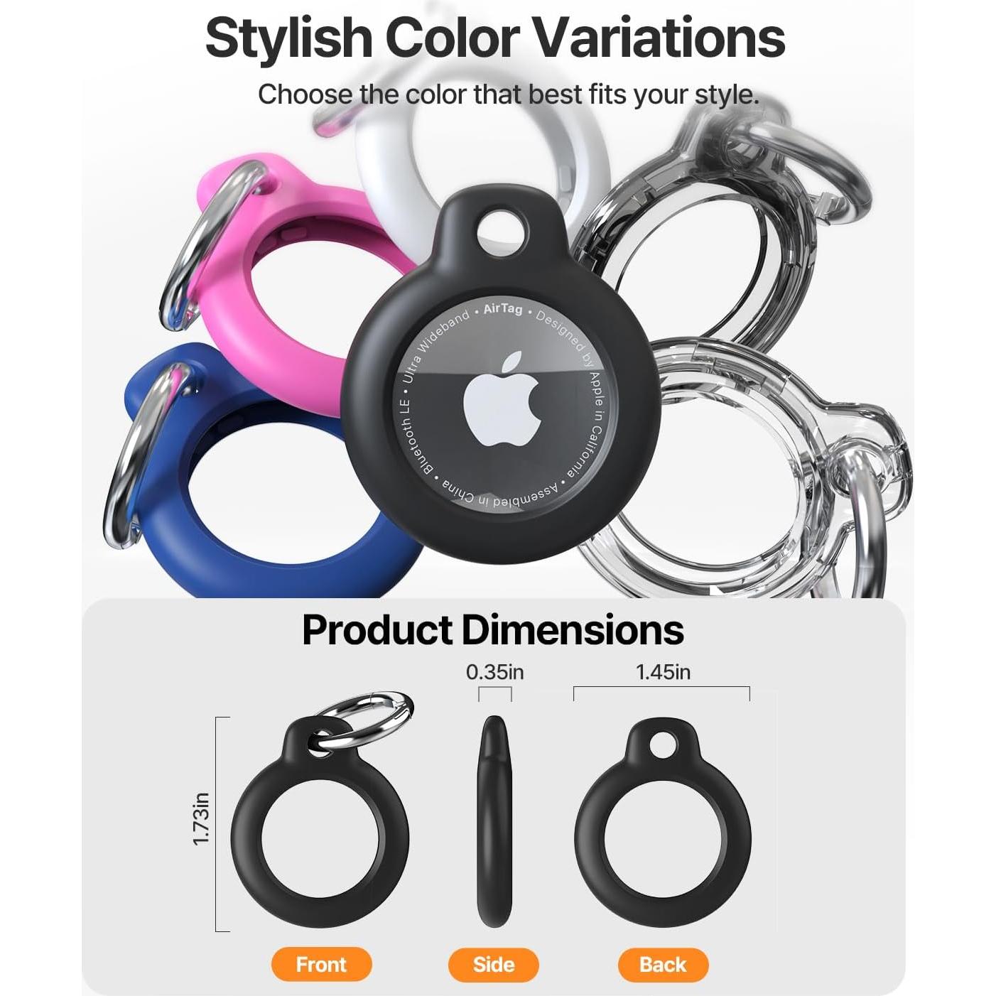 Soporte de Llavero para Apple AirTag Sinjimoru Negro