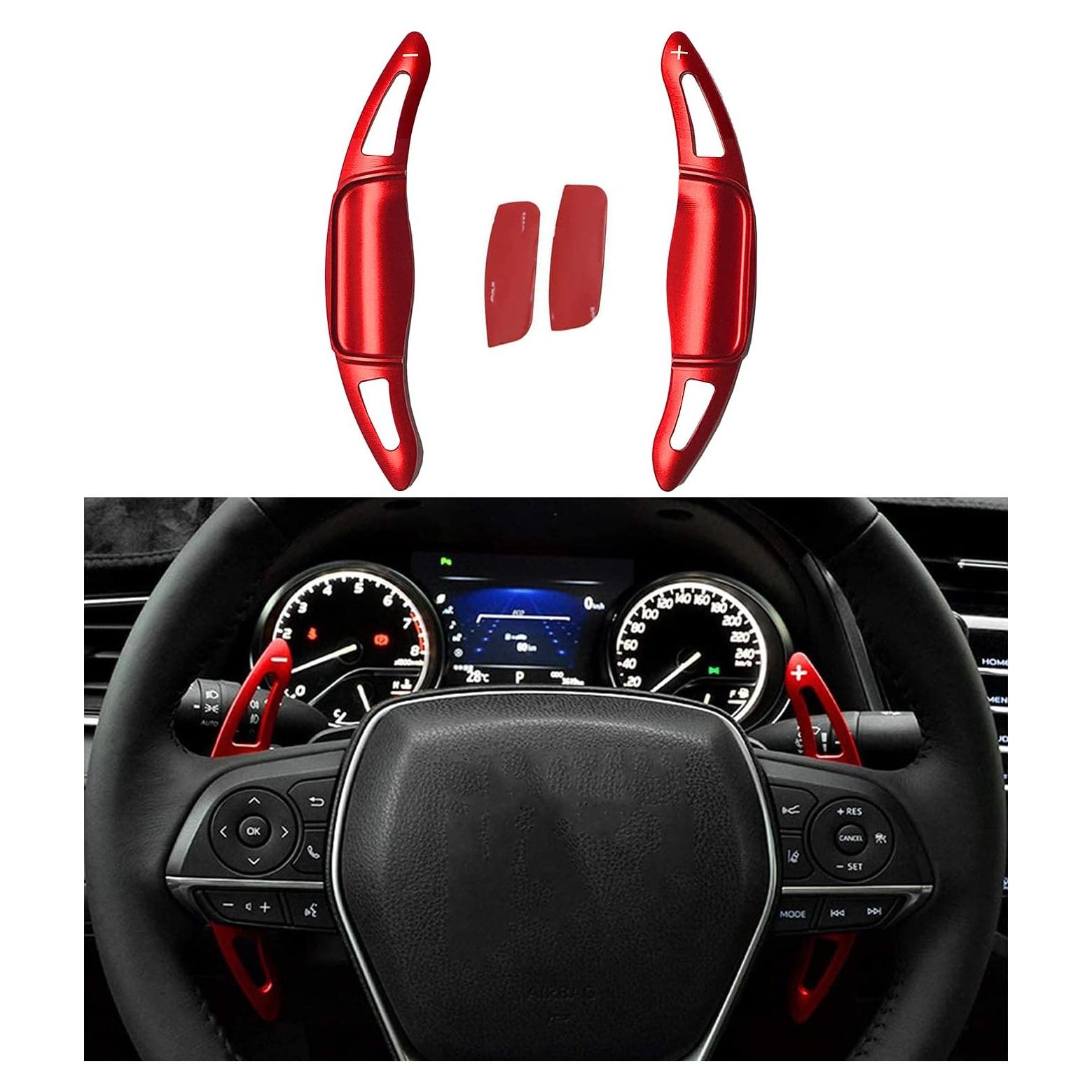 Cubierta de Palanca de Cambio Aluminio KEALAS Rojo para Toyota