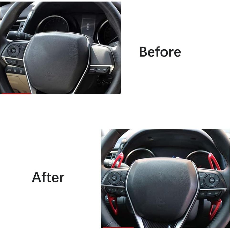 Cubierta de Palanca de Cambio Aluminio KEALAS Rojo para Toyota