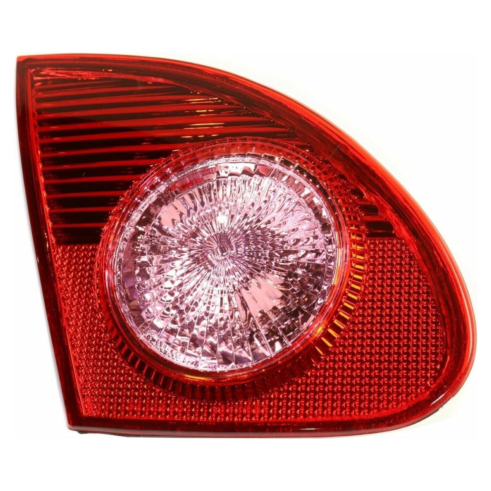 YLT AUTO Body Reverse Inside Rear Tail Light One (LH) Clear Red Lens Replacement Fit 2003-2008 for Toyota Corolla 8168102030 TO2886102 Inner Brake Lamp
