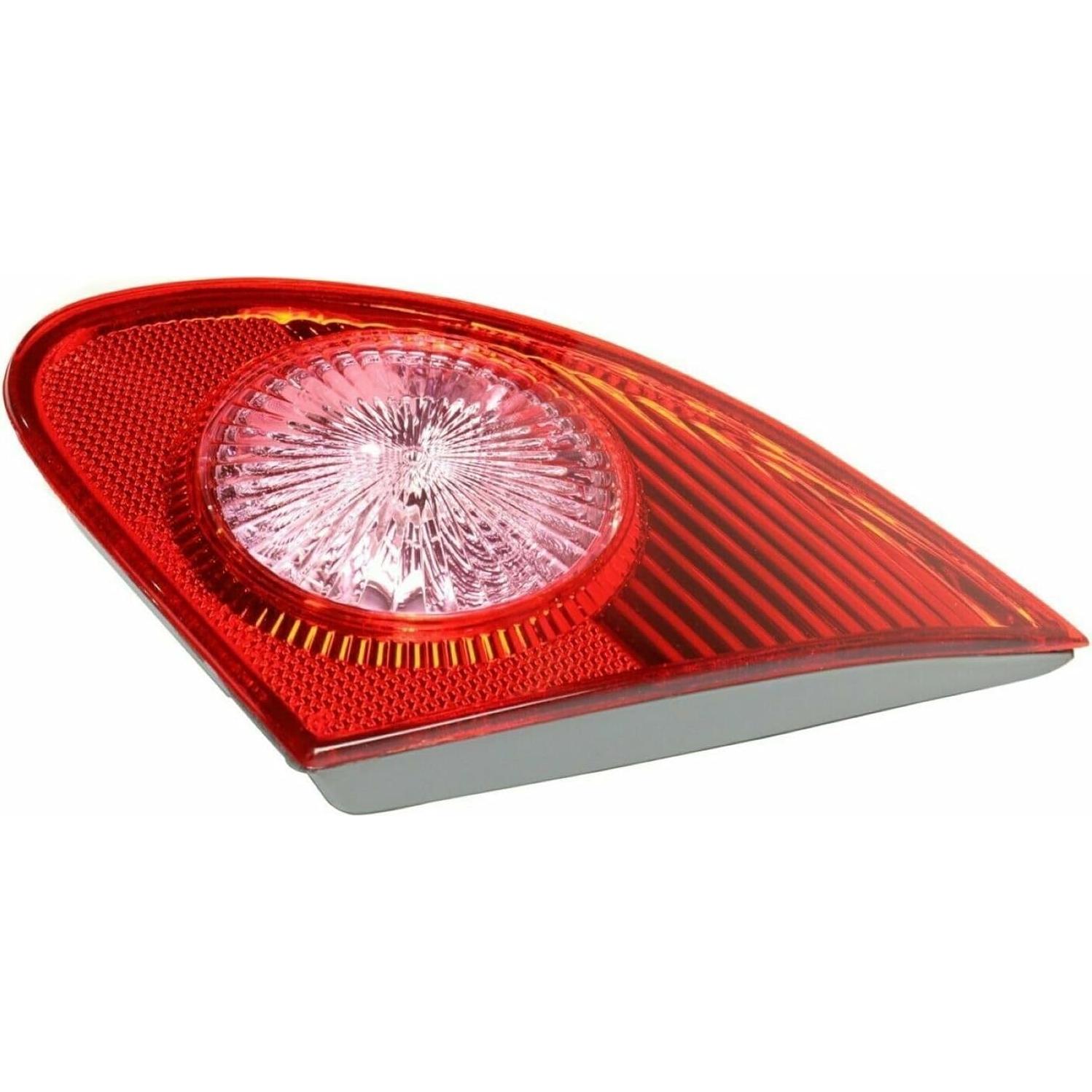 YLT AUTO Body Reverse Inside Rear Tail Light One (LH) Clear Red Lens Replacement Fit 2003-2008 for Toyota Corolla 8168102030 TO2886102 Inner Brake Lamp