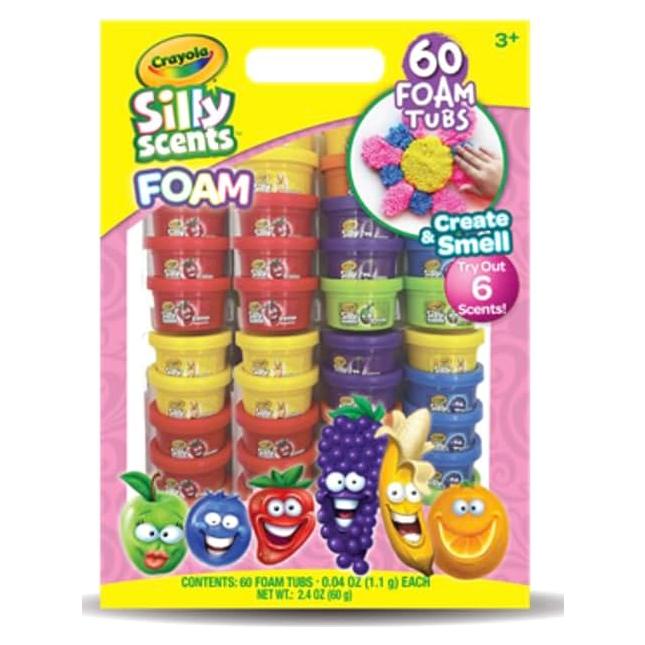 Crayola Play Foam 60 Tinas Aromatizadas 1oz Niños