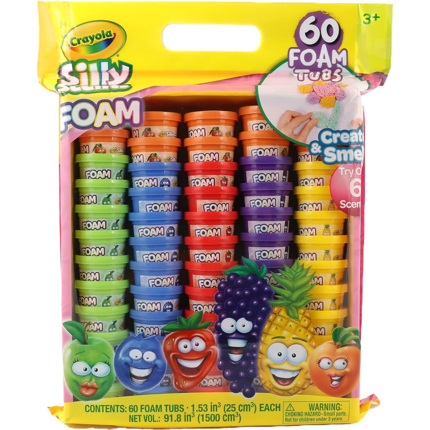 Crayola Play Foam 60 Tinas Aromatizadas 1oz Niños