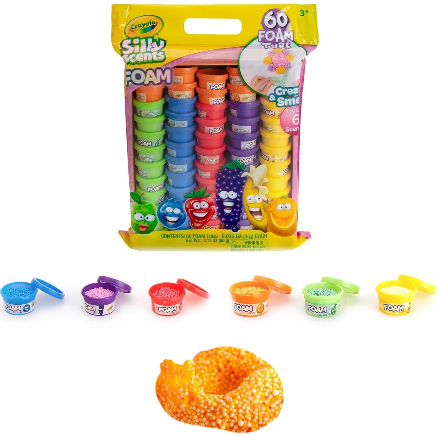 Crayola Play Foam 60 Tinas Aromatizadas 1oz Niños