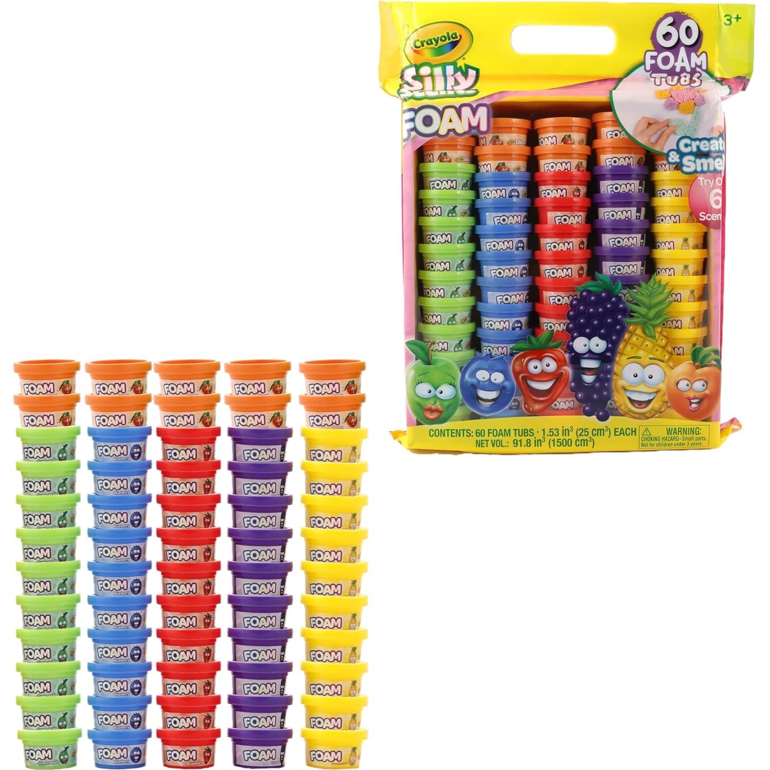 Crayola Play Foam 60 Tinas Aromatizadas 1oz Niños
