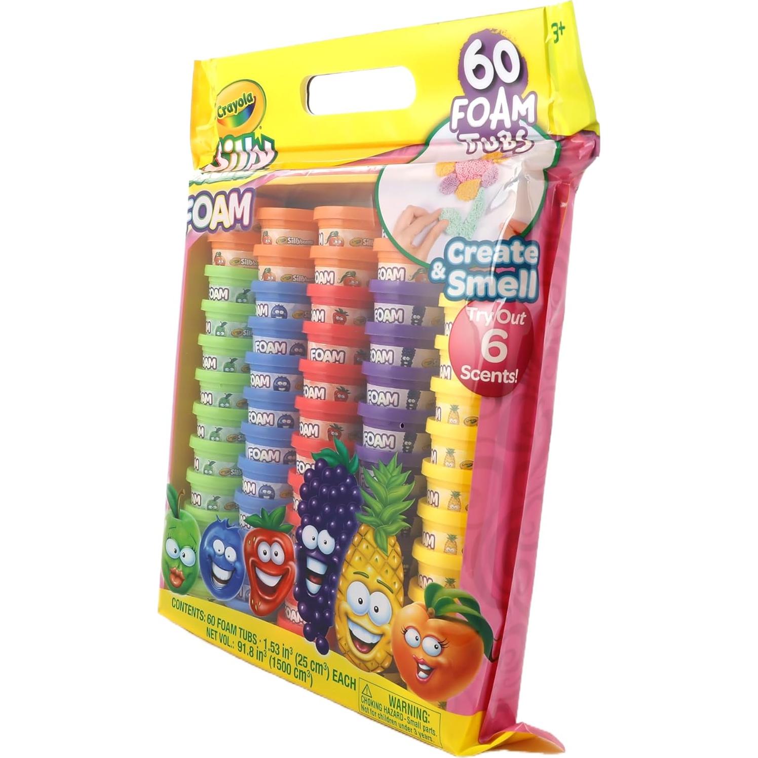 Crayola Play Foam 60 Tinas Aromatizadas 1oz Niños