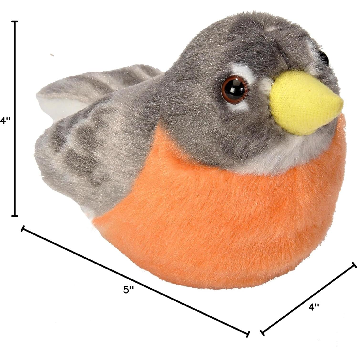 Peluche Mirlo Americano Wild Republic con Sonido Realista