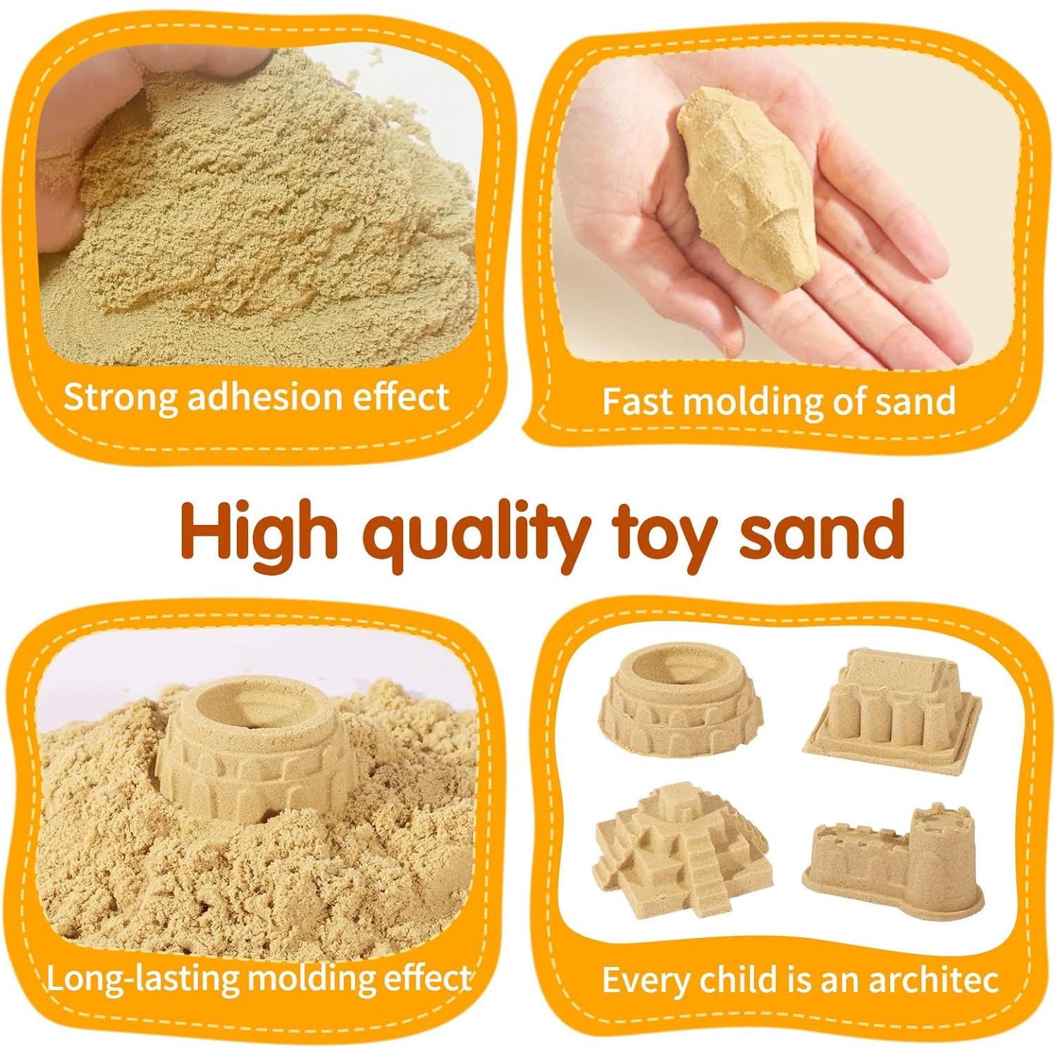 Kit de Arena de Construcción HONGTUO con 8 Vehículos y Moldes