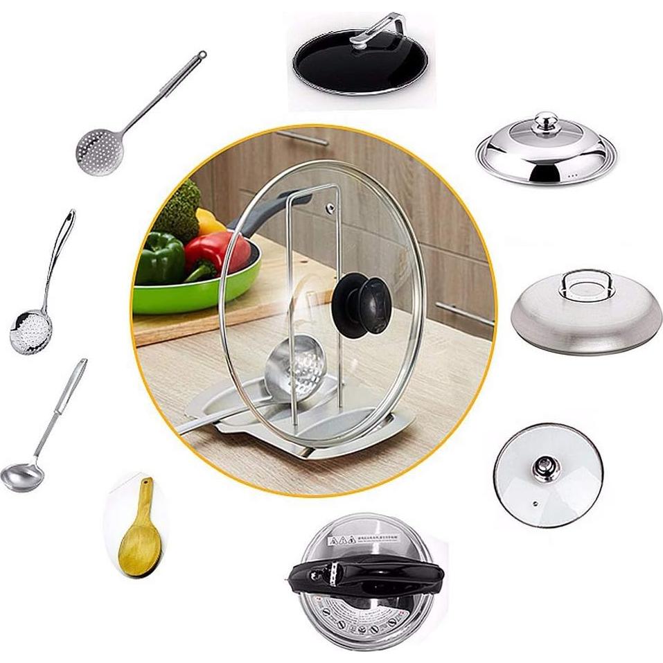 Soporte para Tapa de Olla y Reposapucheros ZYHOAOE Acero Inoxidable