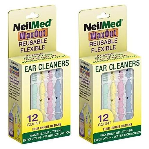 Limpiadores de Oídos Flexibles NeilMed Waxout - Paquete de 2