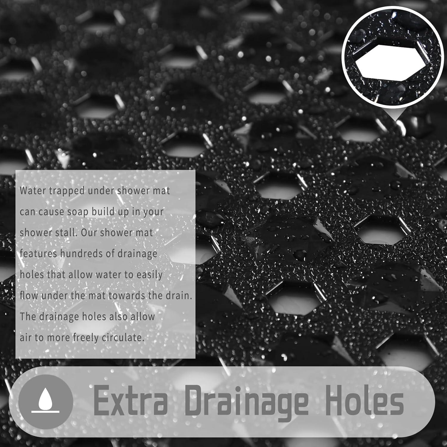 Alfombrilla de Ducha Antideslizante Yimobra 53x53cm Negra