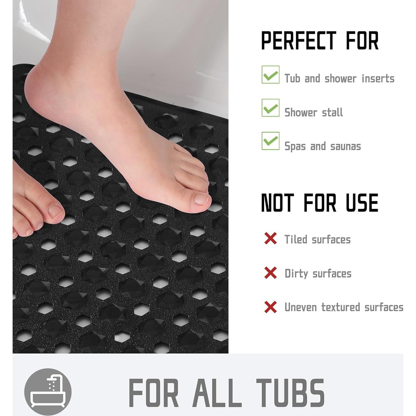 Alfombrilla de Ducha Antideslizante Yimobra 53x53cm Negra