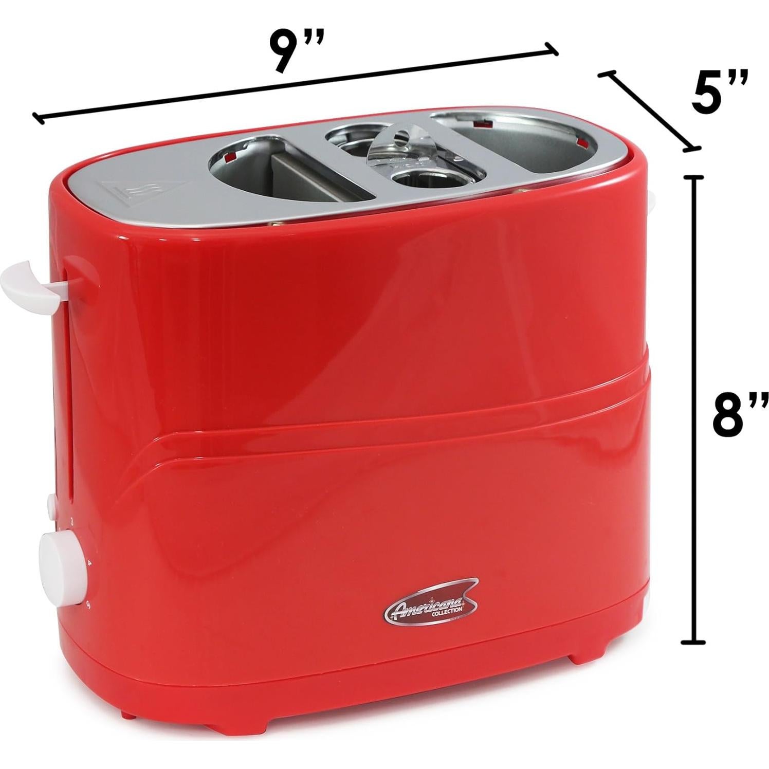 Tostadora de Perros Calientes Elite Gourmet ECT-542R Azul