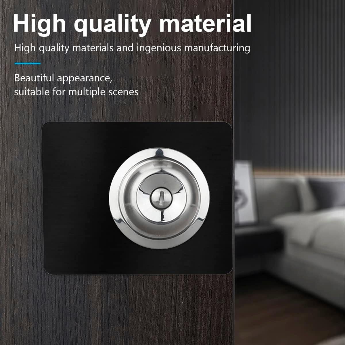 Placa de Refuerzo para Pomo de Puerta ALEXPRE 8 Paquetes Negra