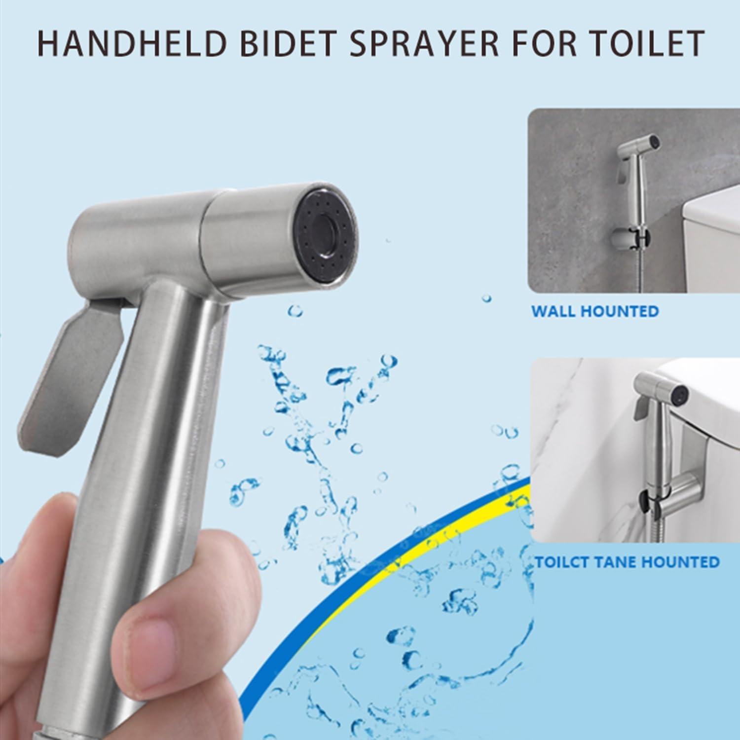 Rociador de Bidet de Mano GCGWEQS Acero Inoxidable Cepillado