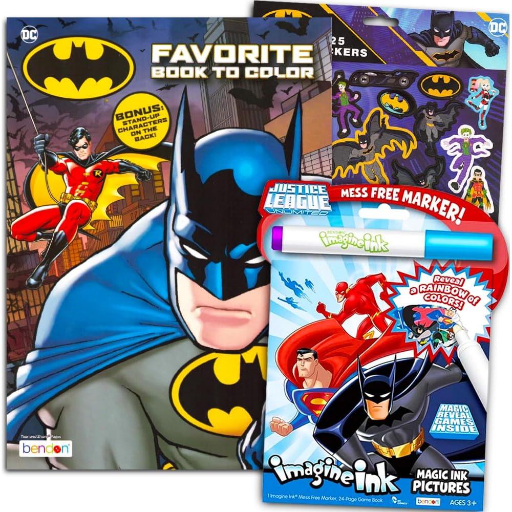 Conjunto de libros para colorear Batman - 2 libros y pegatinas