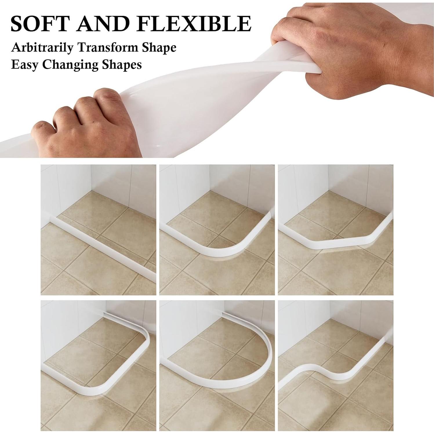 Dique de Agua Colapsable Gribouillage 2.5m para Ducha Blanco