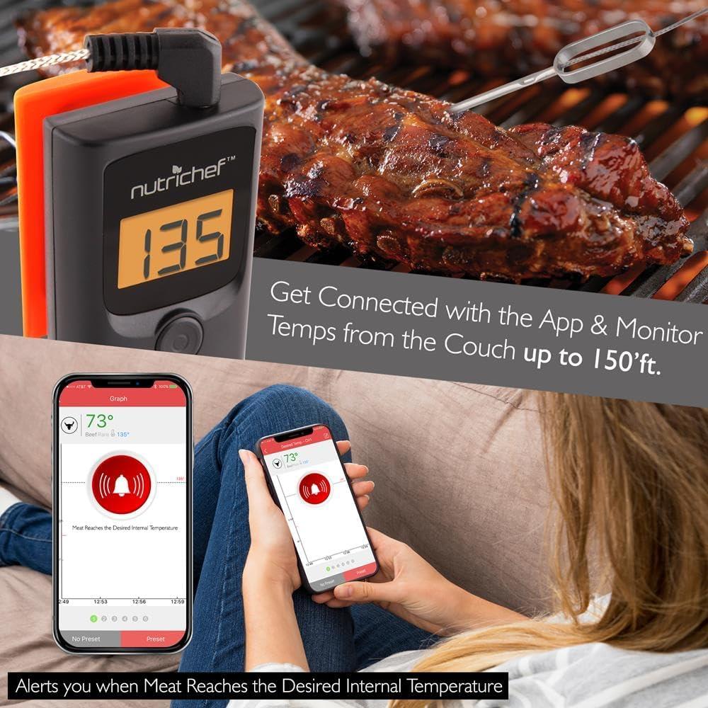 Termómetro Digital Inalámbrico NutriChef Bluetooth para Carne