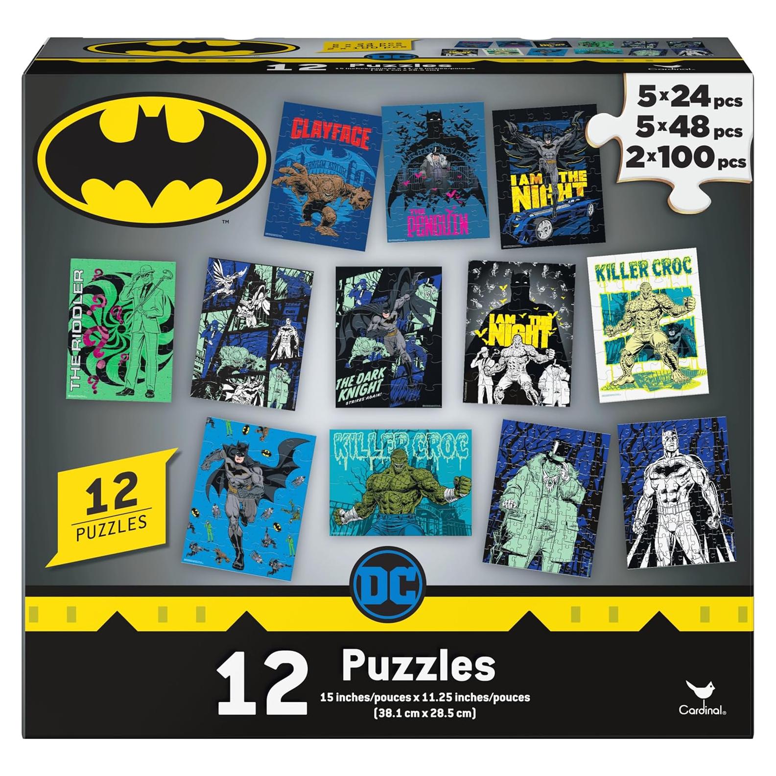 Rompecabezas Batman 12-Pack Spin Master para Niños 4+