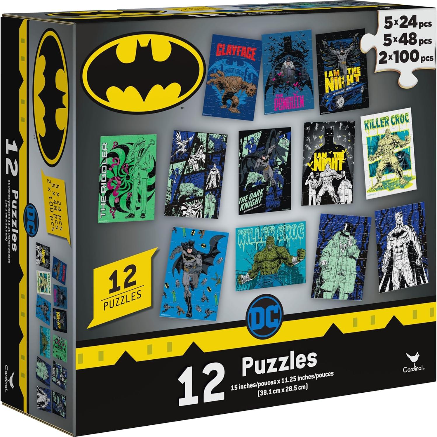 Rompecabezas Batman 12-Pack Spin Master para Niños 4+