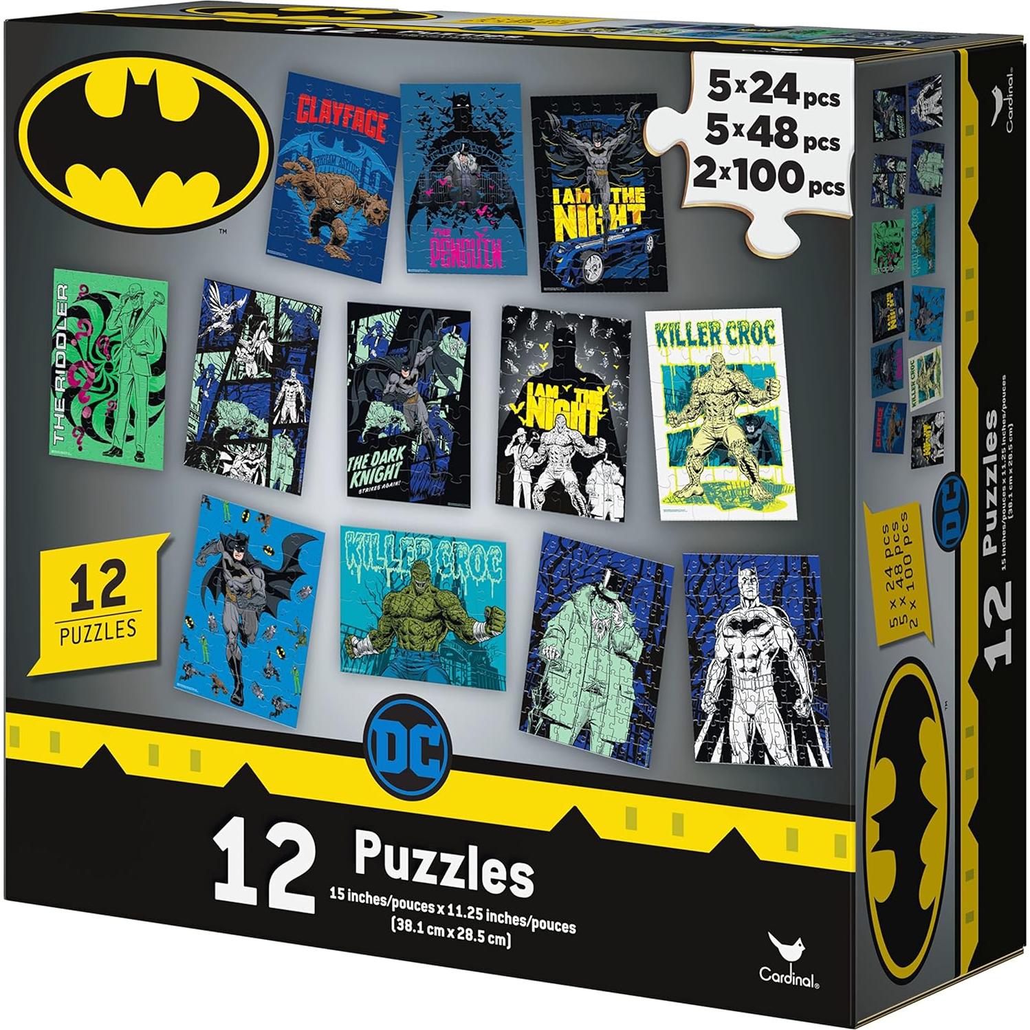 Rompecabezas Batman 12-Pack Spin Master para Niños 4+