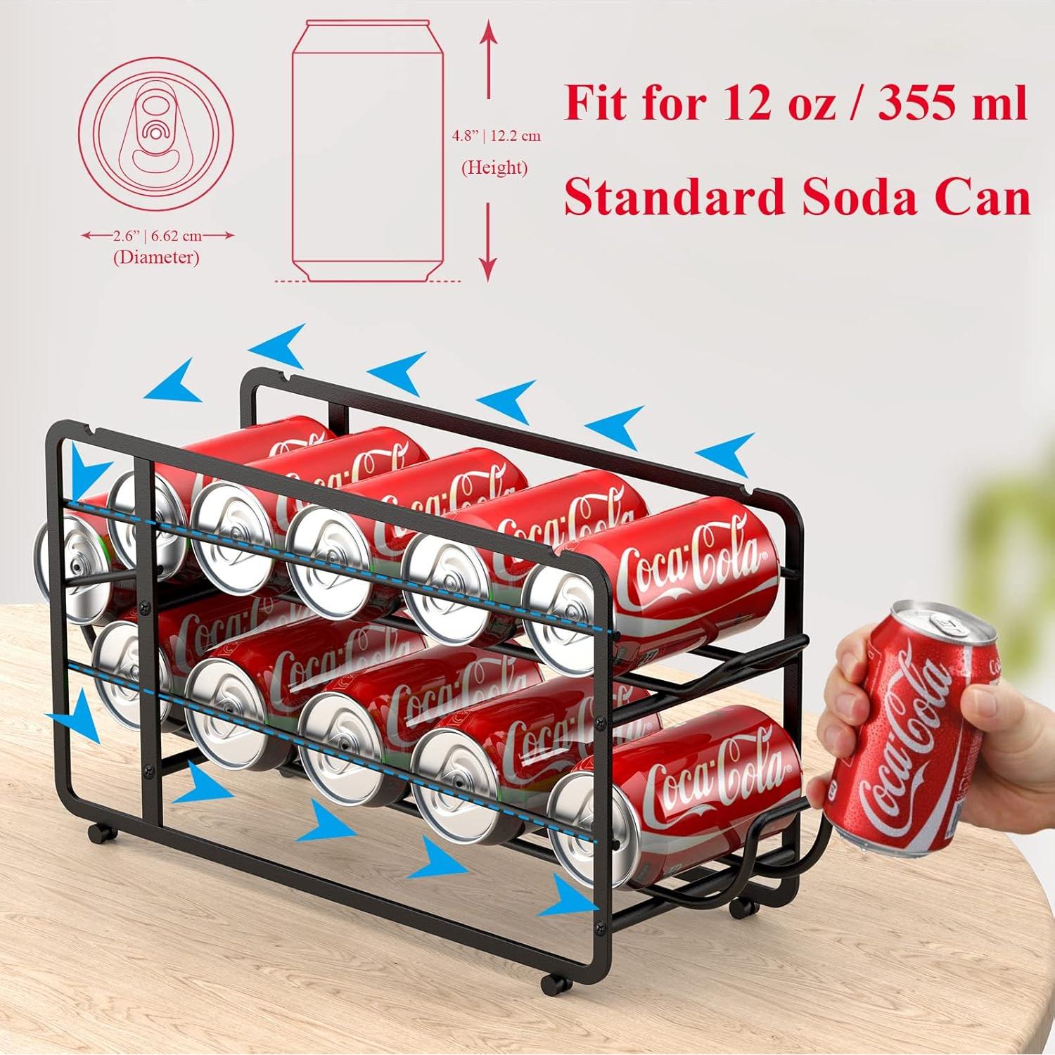 Organizador de Latas de Soda Canyave, Paquete de 2, Apilable