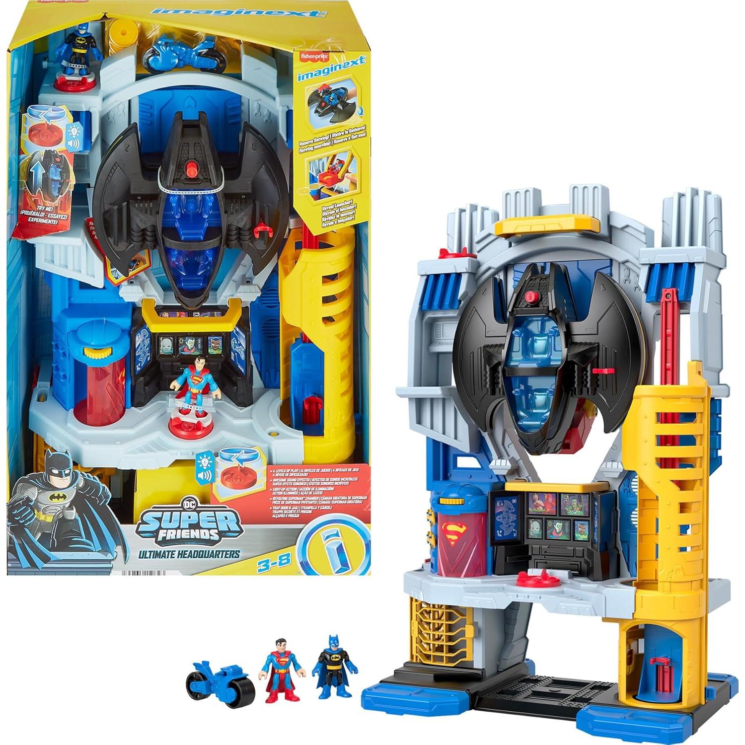 Fisher-Price Juguete Batman Sala de Justicia 60 cm 10 Piezas