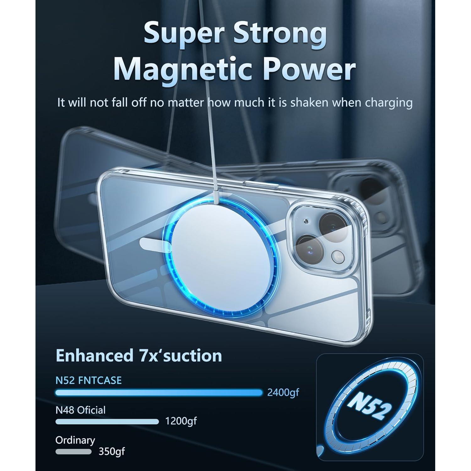 Funda FNTCASE para iPhone 15/14 - Carga Magnética y Protección Militar