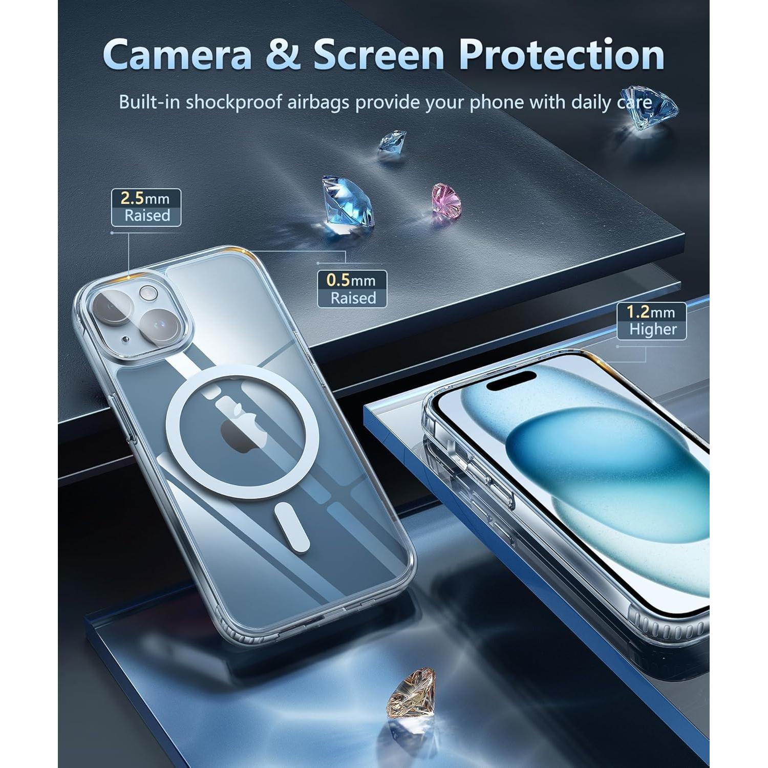 Funda FNTCASE para iPhone 15/14 - Carga Magnética y Protección Militar