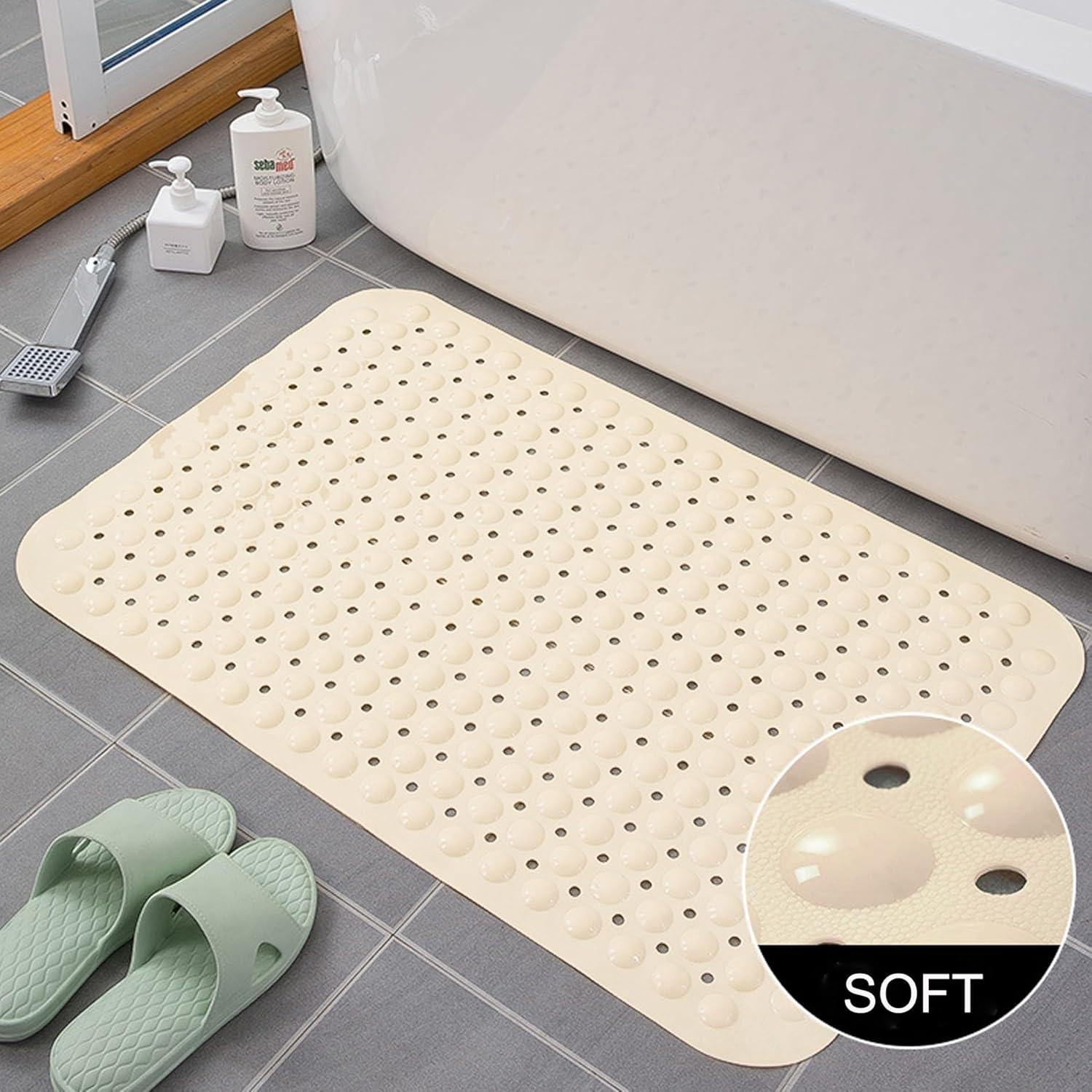 Alfombrilla Antideslizante Beige CADONO 71x38 cm para Baño