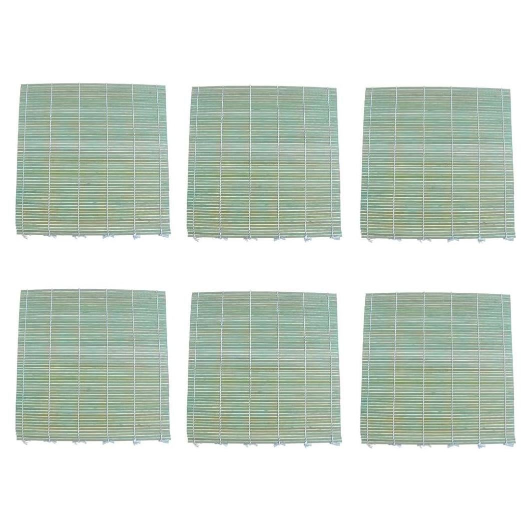 Juego de 6 Esteras de Sushi de Bambú JapanBargain 24.1 cm