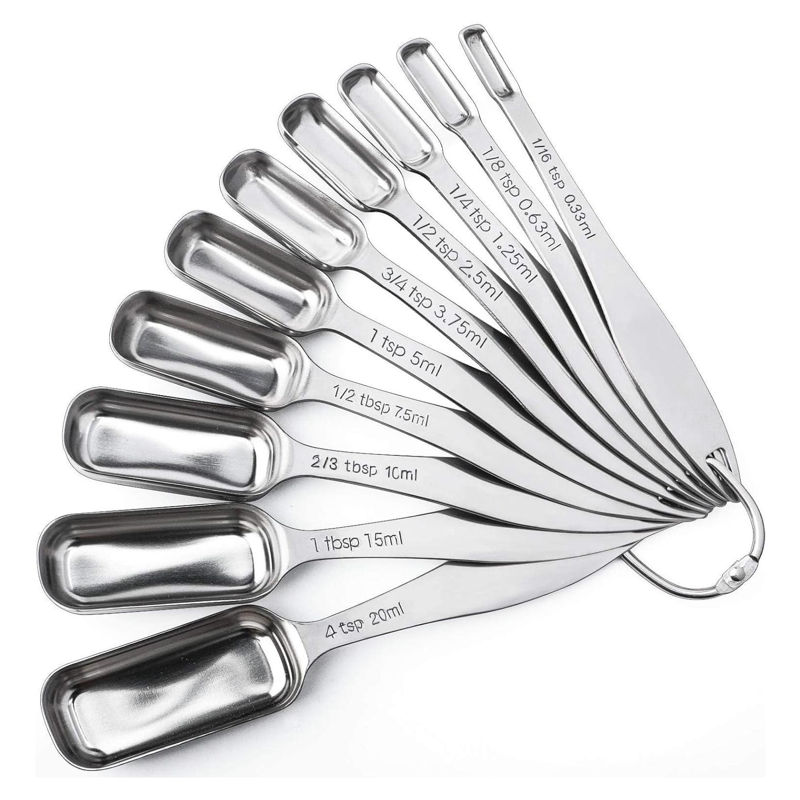 Set de 10 Cucharas Medidoras Acero Inoxidable FANGSUN