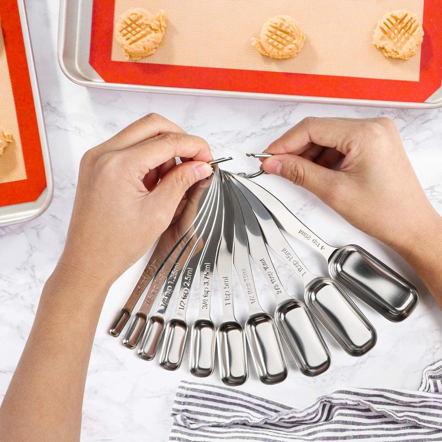 Set de 10 Cucharas Medidoras Acero Inoxidable FANGSUN