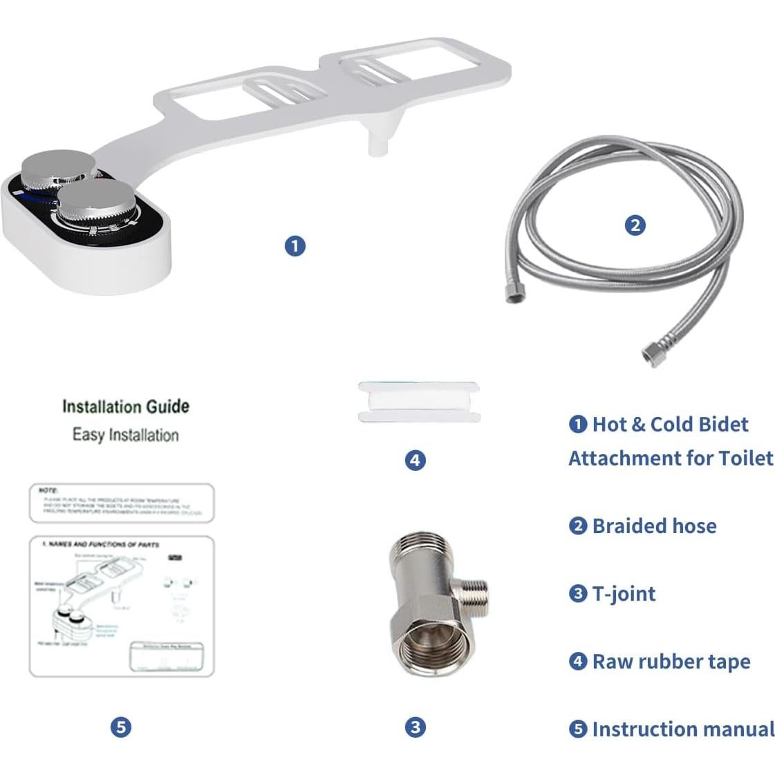Accesorio de Bidet KZJMEDICAL WD-503023A Frío y Caliente