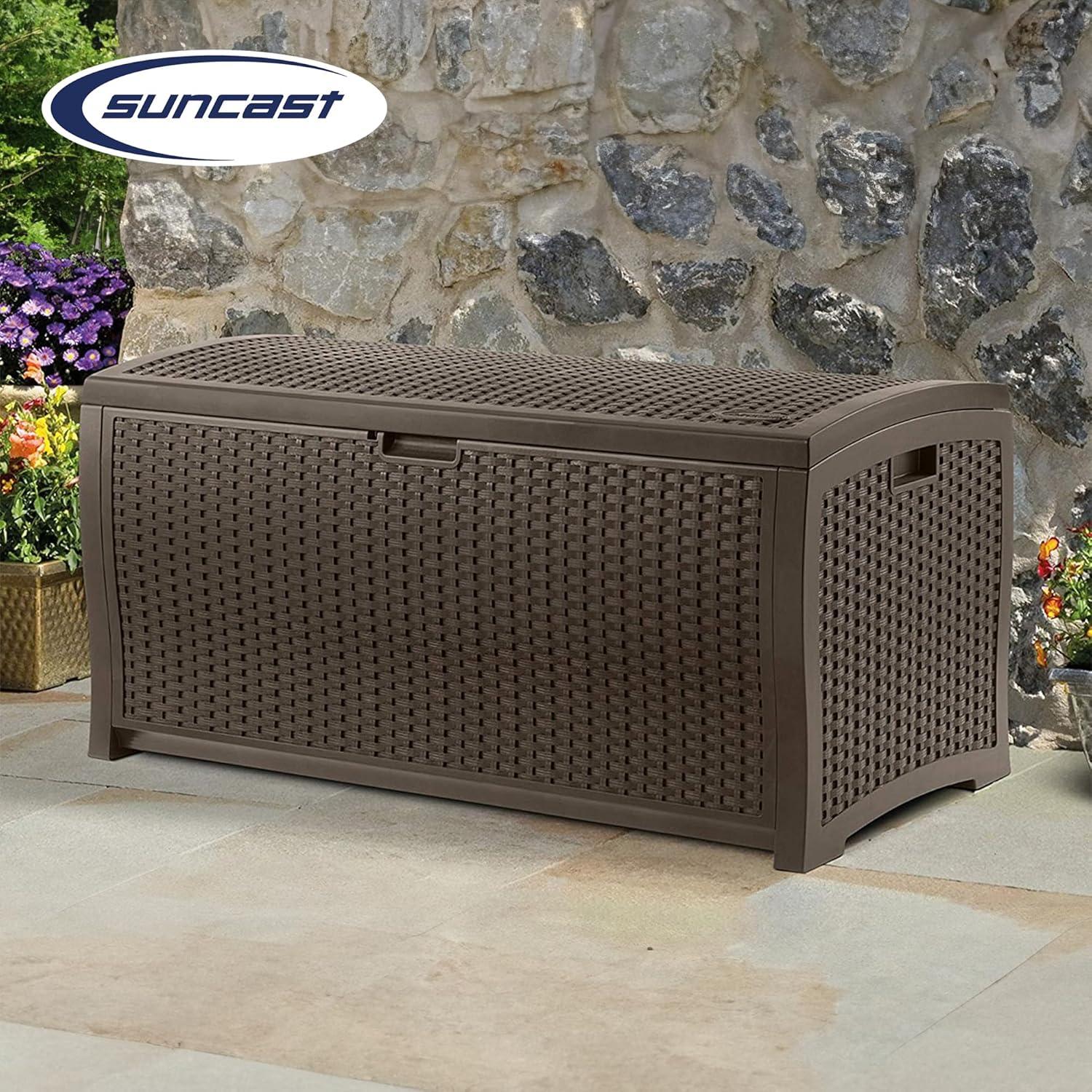 Caja de Almacenamiento Suncast 276.5L Resina Impermeable 3 Pzas