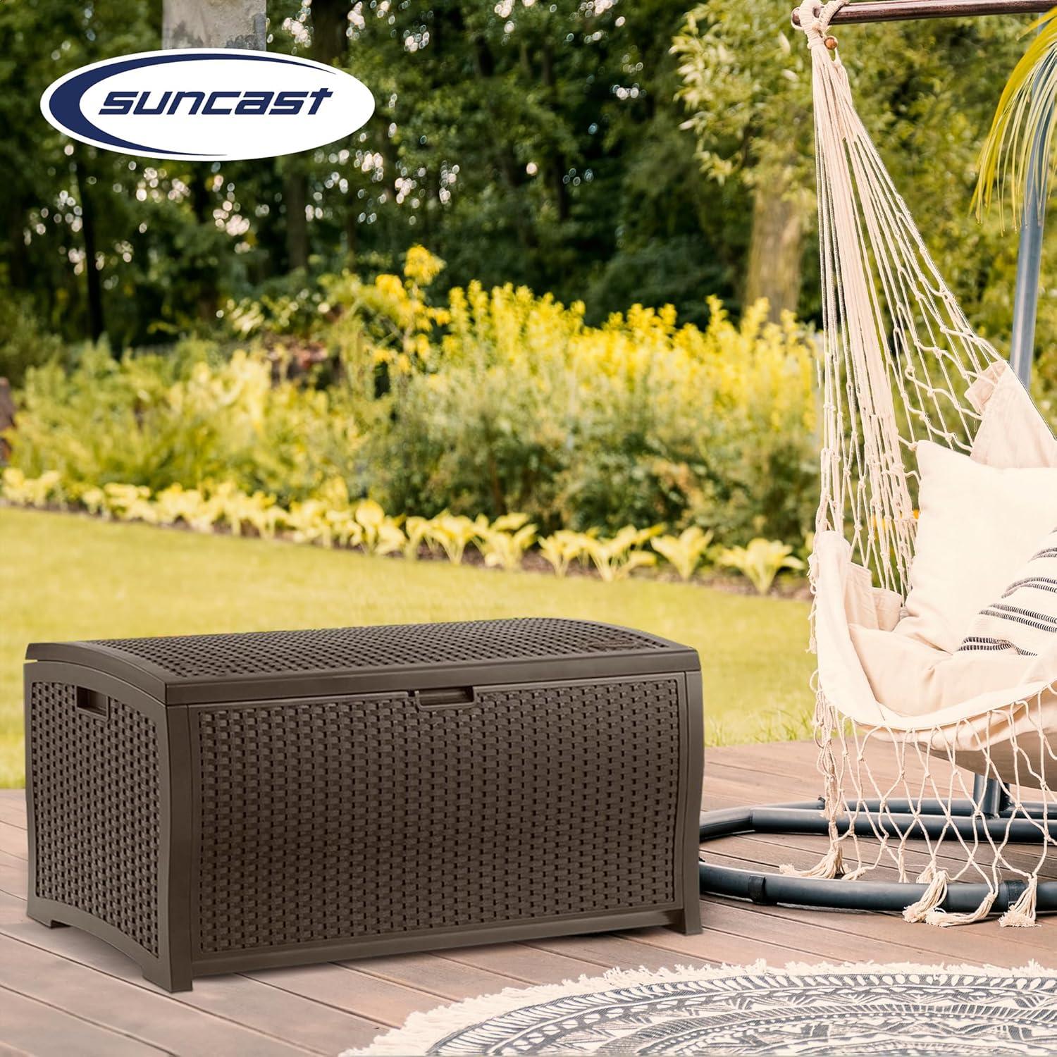 Caja de Almacenamiento Suncast 276.5L Resina Impermeable 3 Pzas