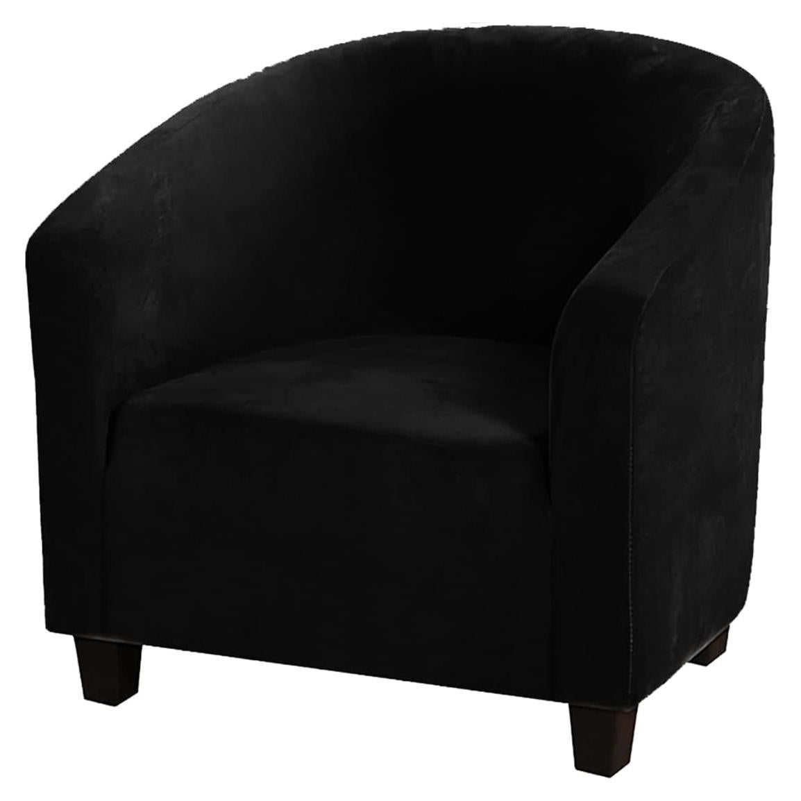 Funda de Silla Tubular MIFXIN de Terciopelo Negro Elástico