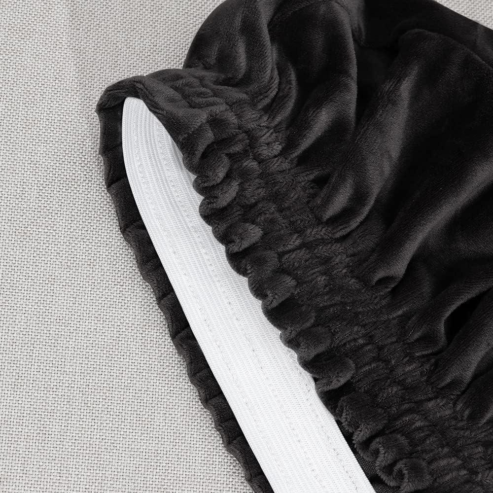 Funda de Silla Tubular MIFXIN de Terciopelo Negro Elástico