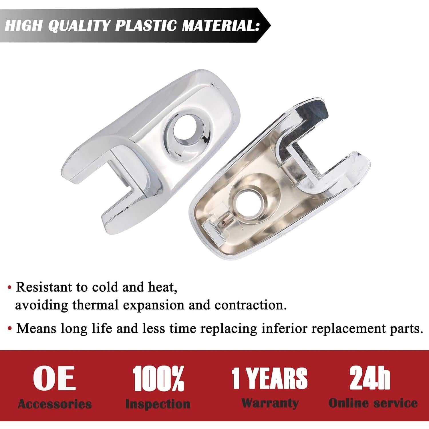 TQPONLY Tapa Cilindro Bloqueo Manija Puerta Ford 2008-2019 Cromo