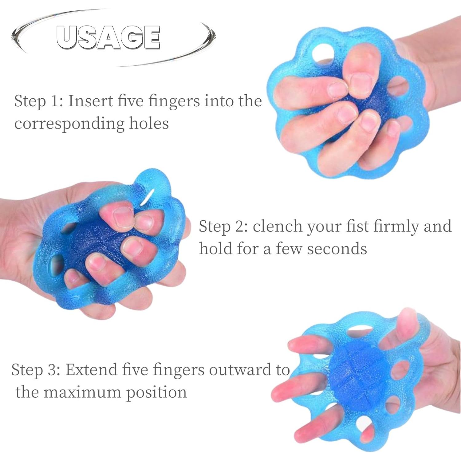 Ejercitador de Dedos DEEYOTA - Pelota de Compresión para Manos