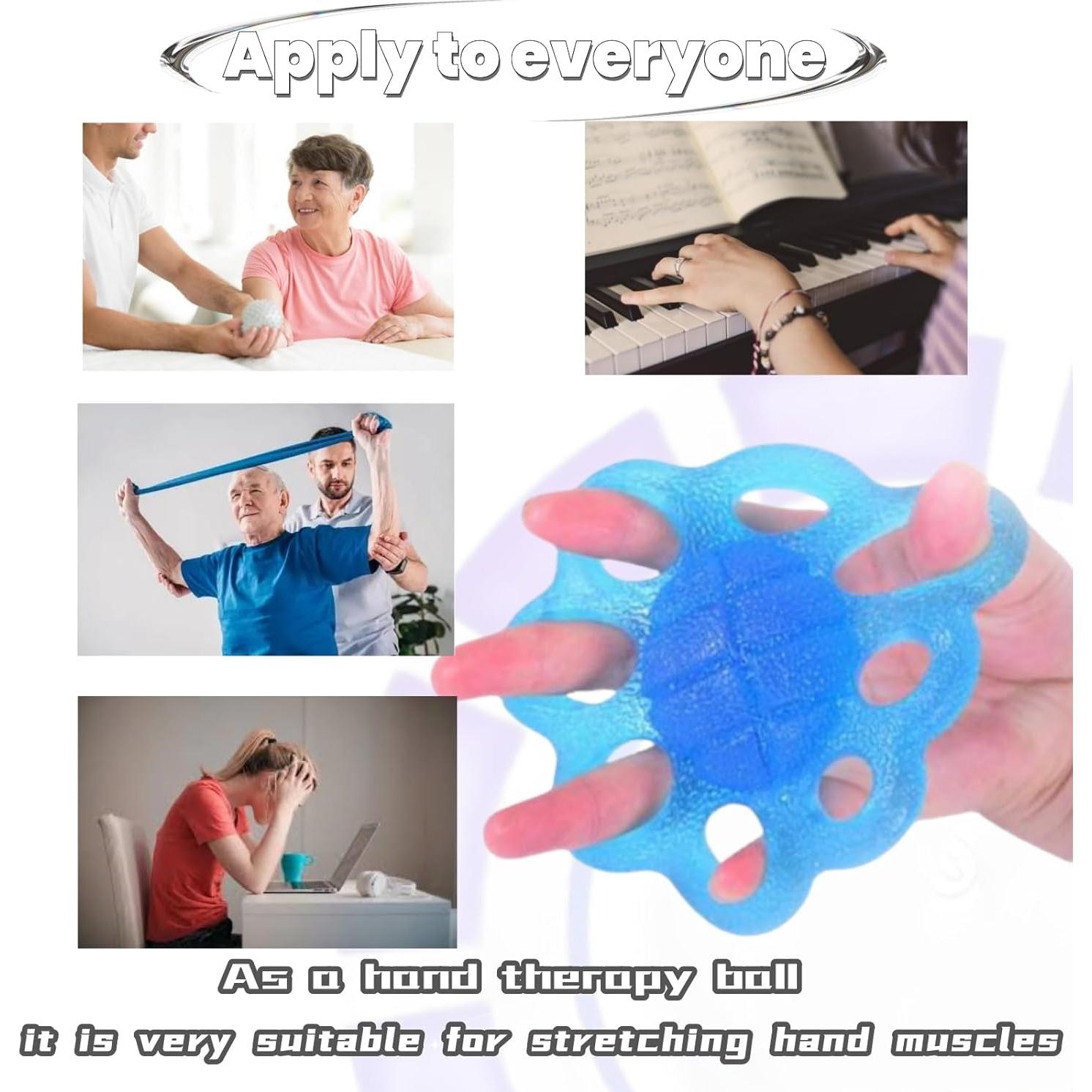 Ejercitador de Dedos DEEYOTA - Pelota de Compresión para Manos