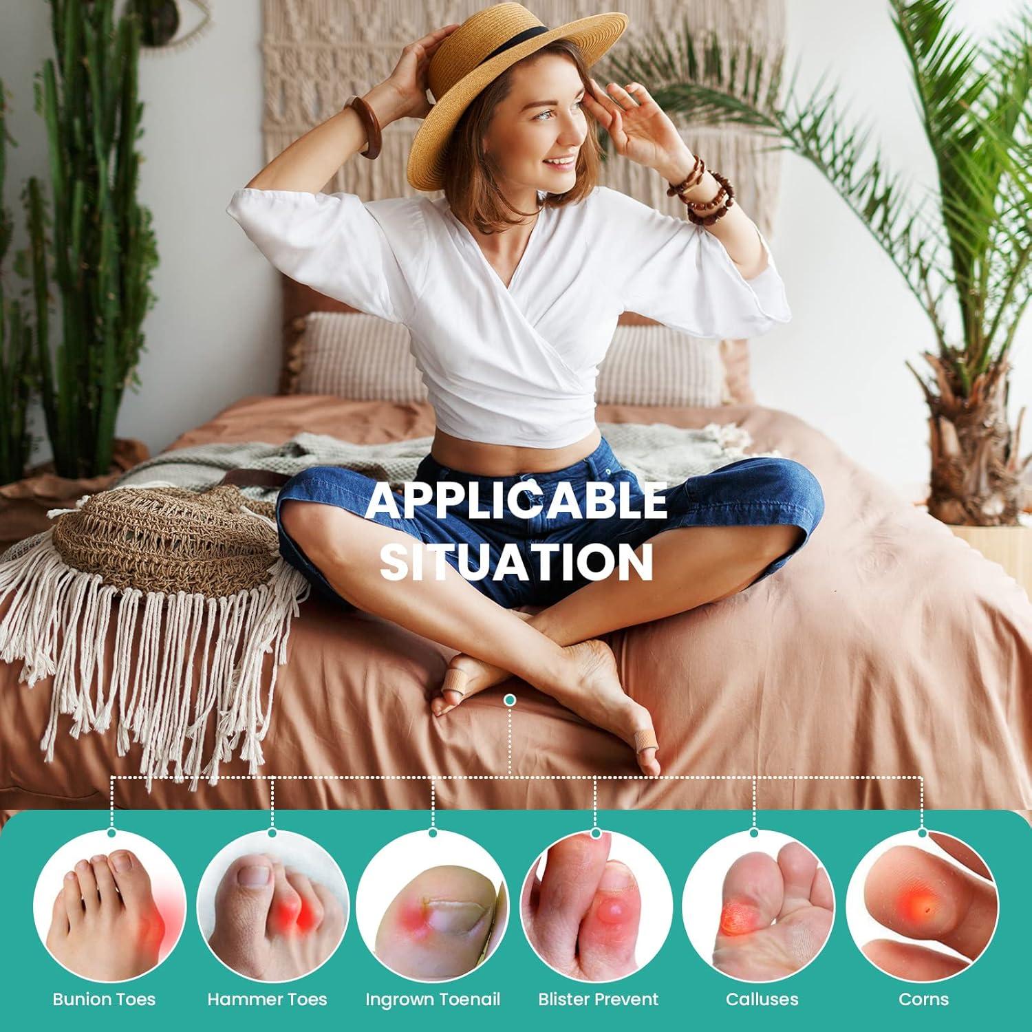 Mangas Protectores para Dedos de Pies Welnove - 6 Piezas Alivio Dolor