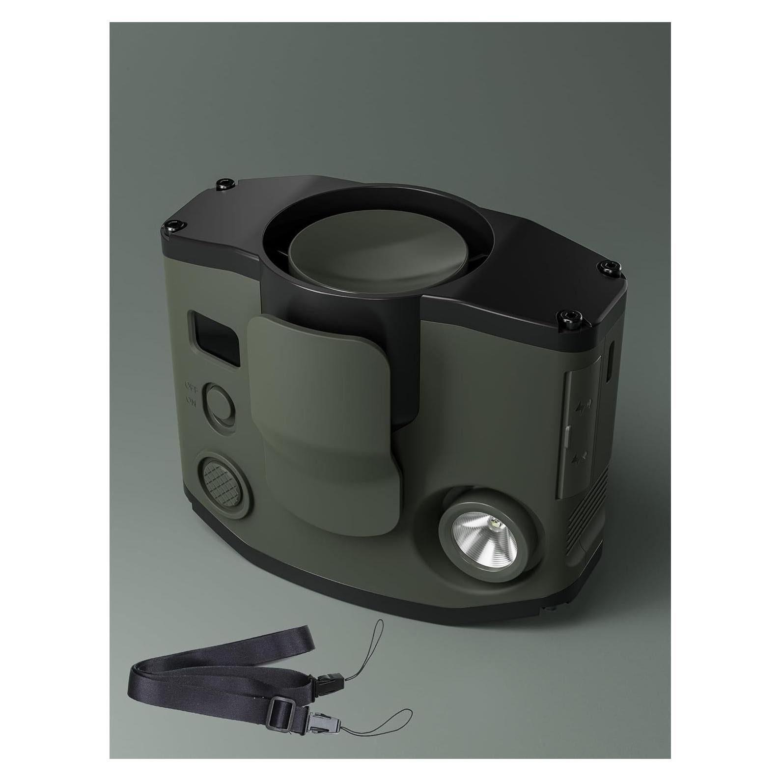 Ventilador de Cintura Portátil Comoistar con Luz LED y 3 Velocidades