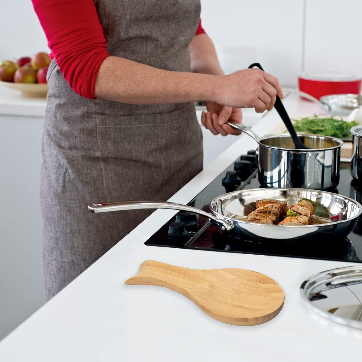 Soporte para cuchara de bambú ZTHapwa 26.9 cm moderno