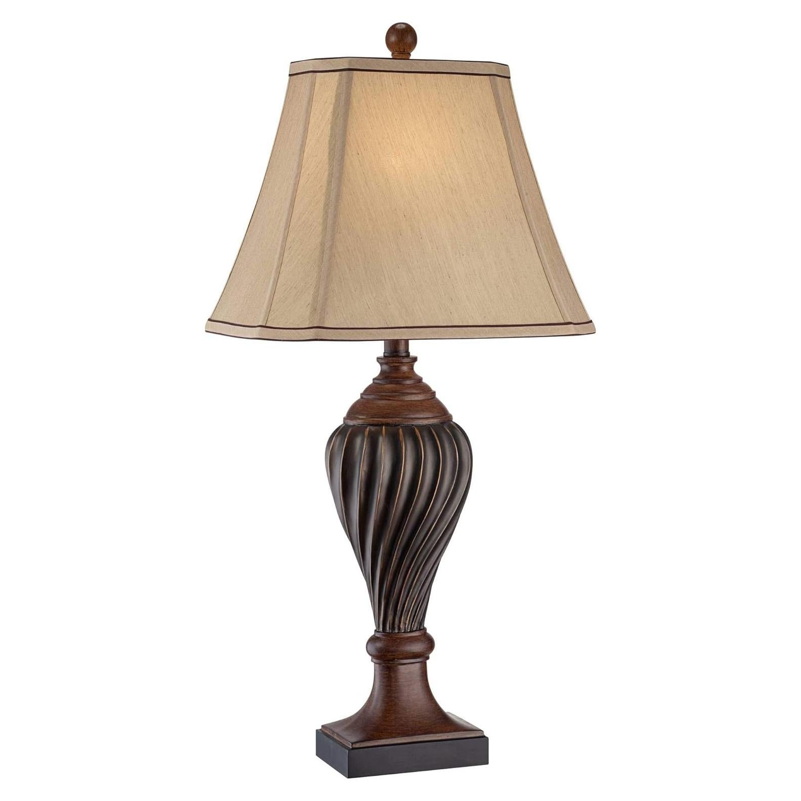 Lámpara de Mesa Regency Hill Urna 72.4 cm Marrón Beige