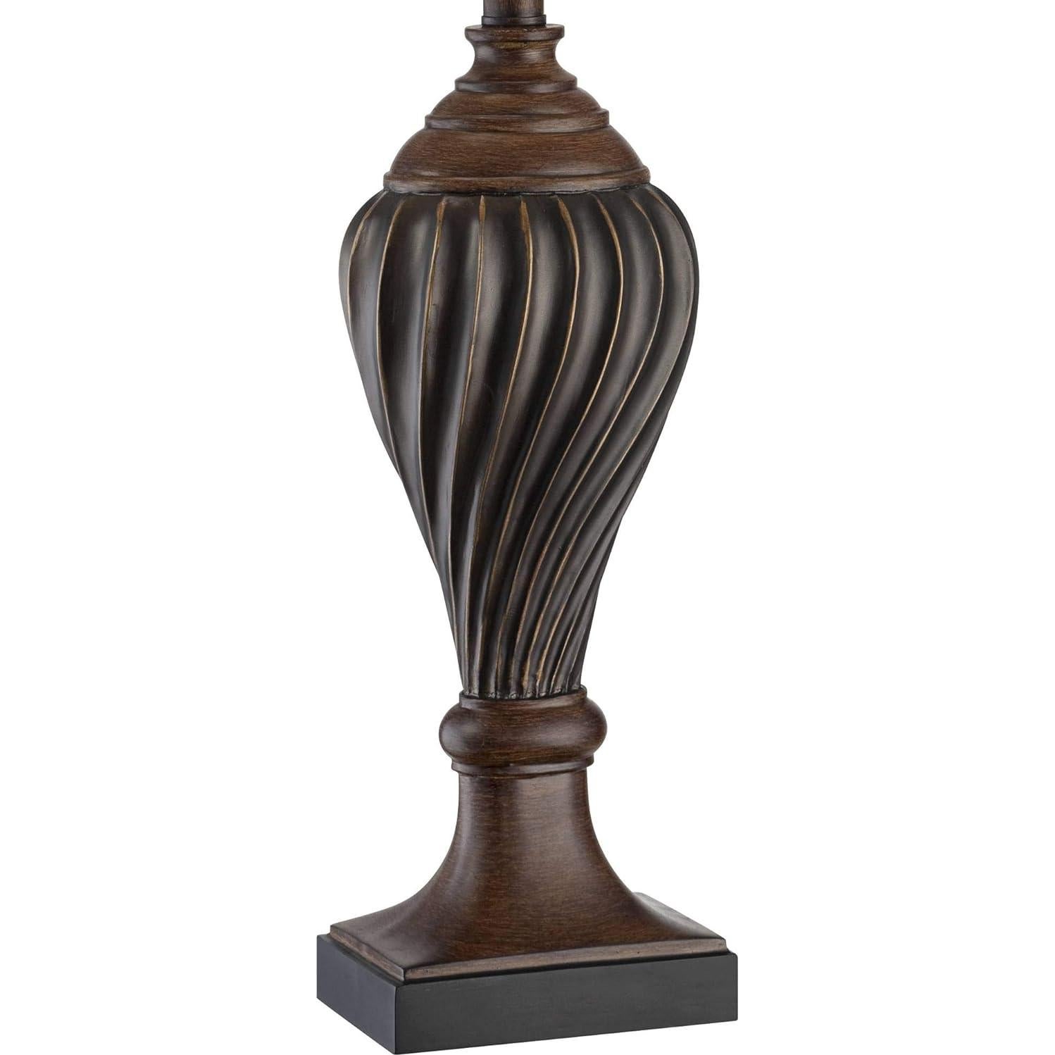 Lámpara de Mesa Regency Hill Urna 72.4 cm Marrón Beige