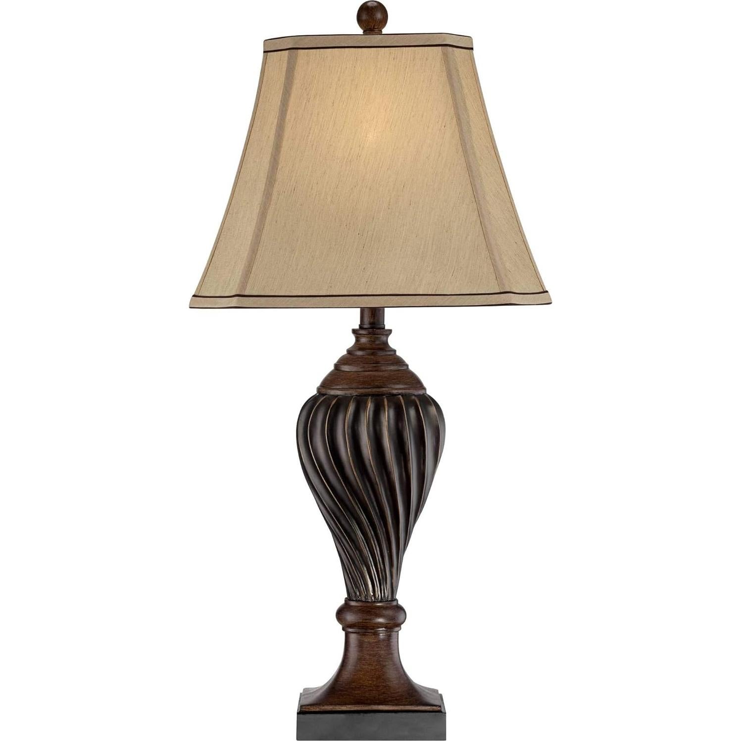 Lámpara de Mesa Regency Hill Urna 72.4 cm Marrón Beige