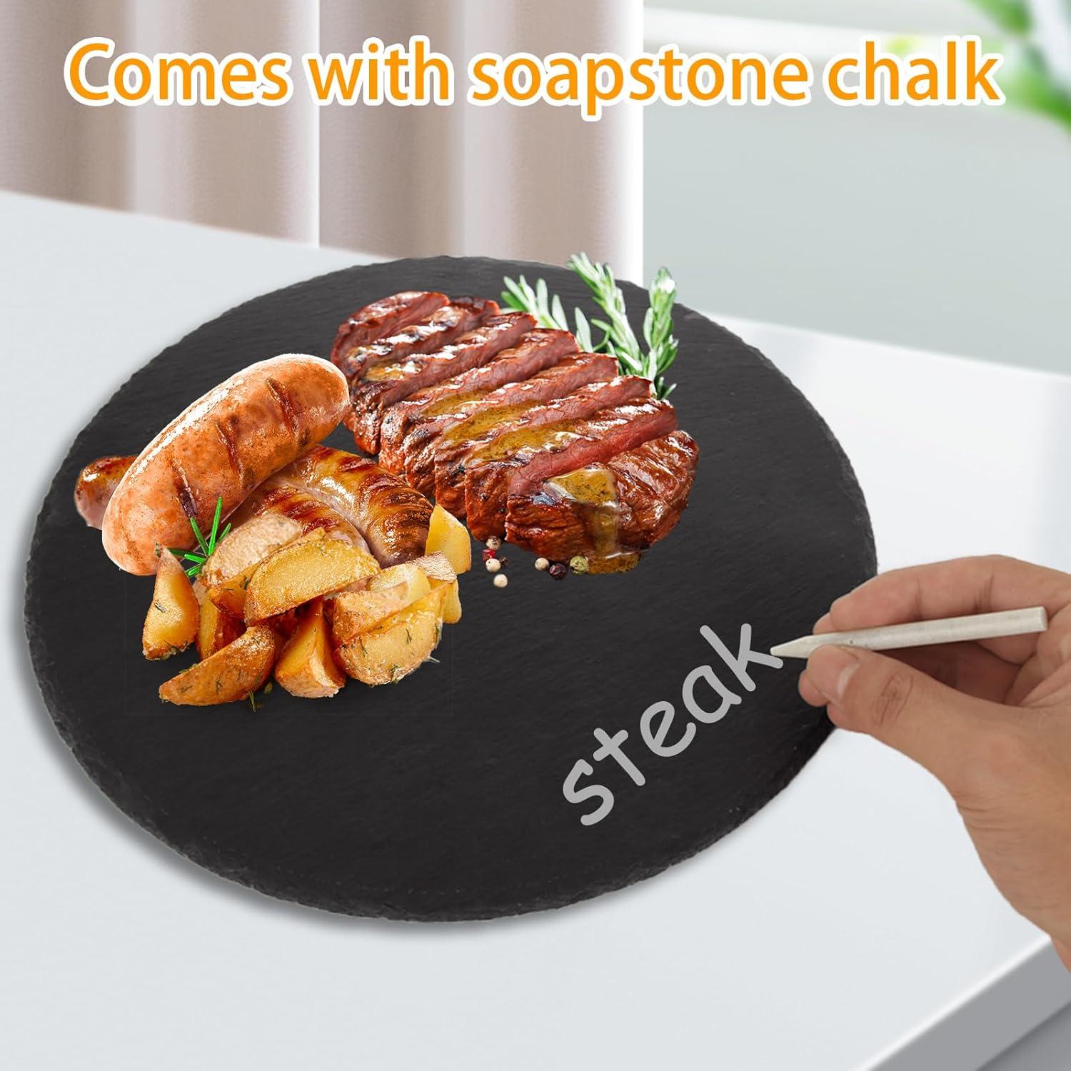 Set de 4 Tablas de Queso de Pizarra EATHEATY 28x28 cm