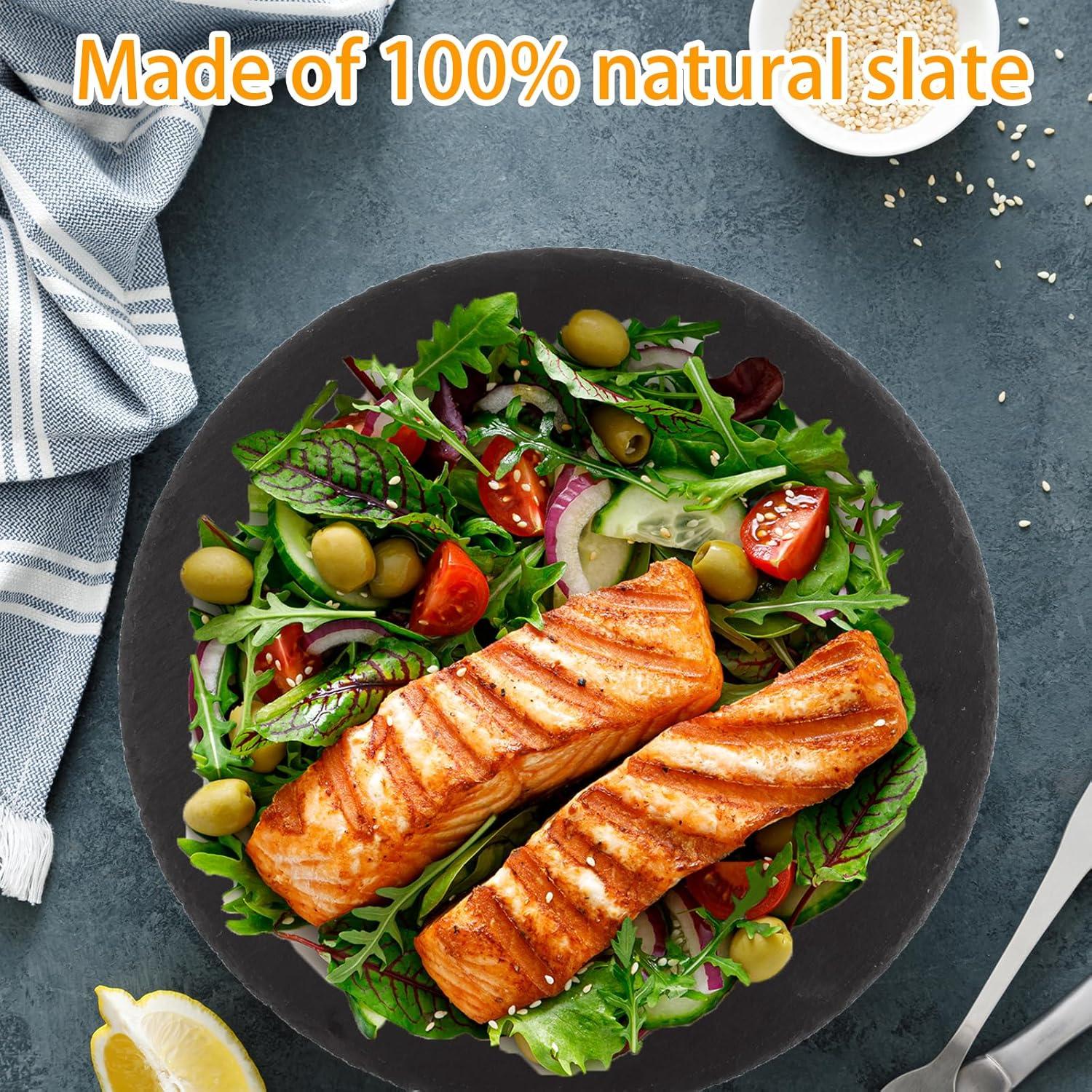 Set de 4 Tablas de Queso de Pizarra EATHEATY 28x28 cm