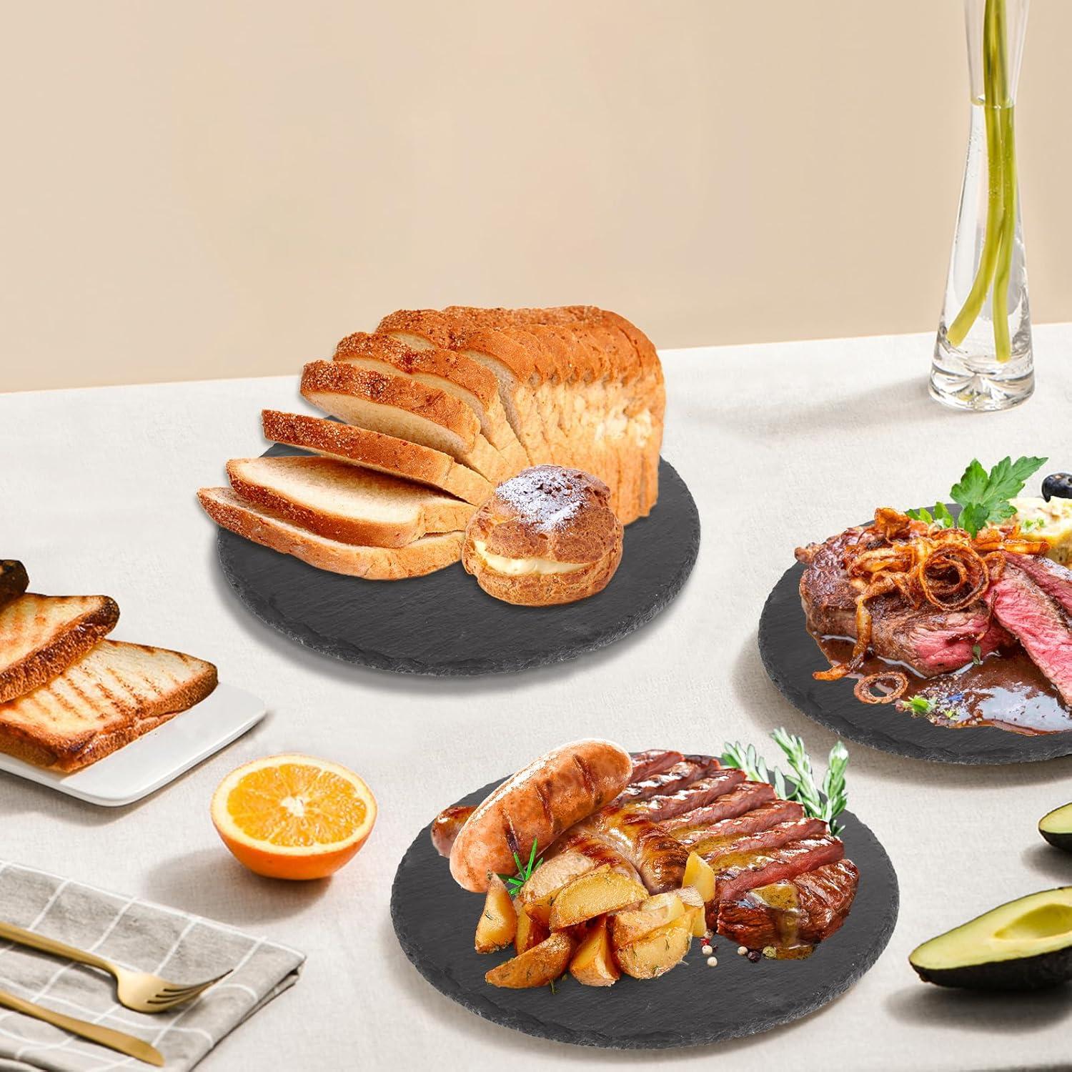 Set de 4 Tablas de Queso de Pizarra EATHEATY 28x28 cm